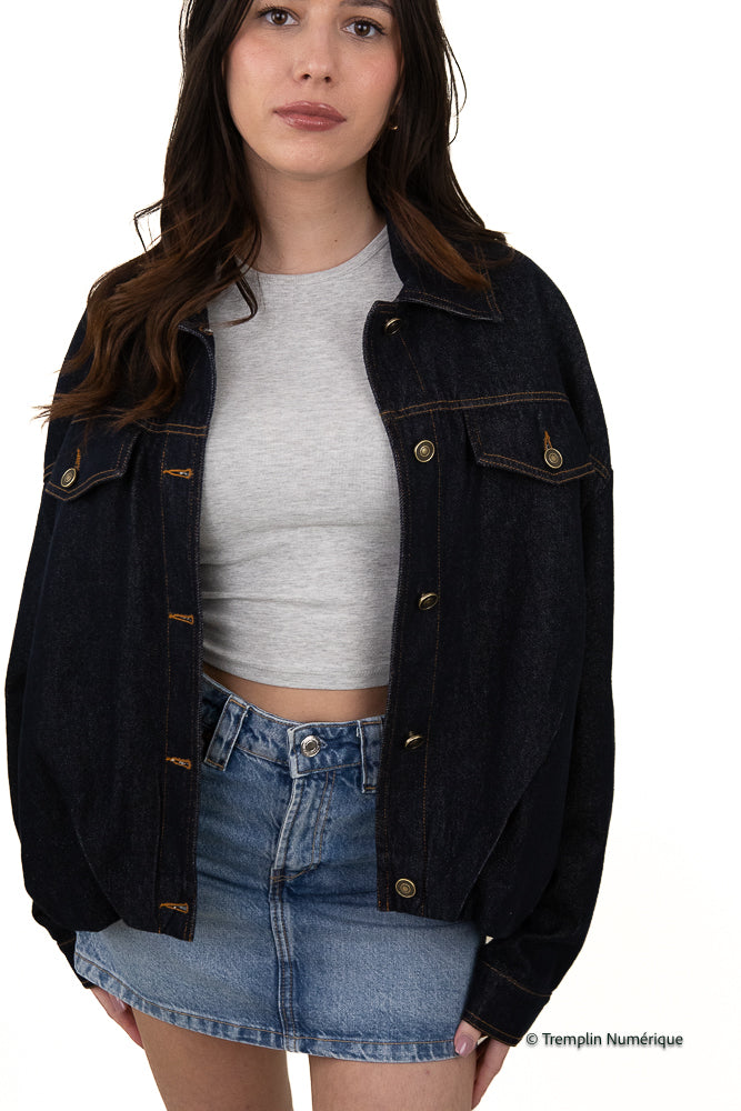 VESTE OVERSIZE EN JEAN