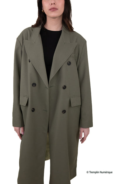 MANTEAU OVERSIZE À FERMETURE CROISÉE