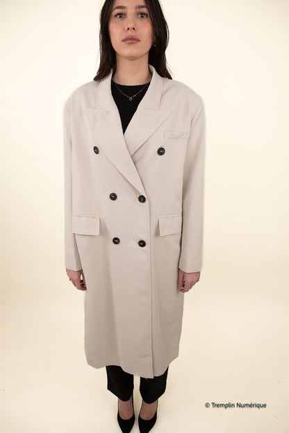 MANTEAU OVERSIZE À FERMETURE CROISÉE