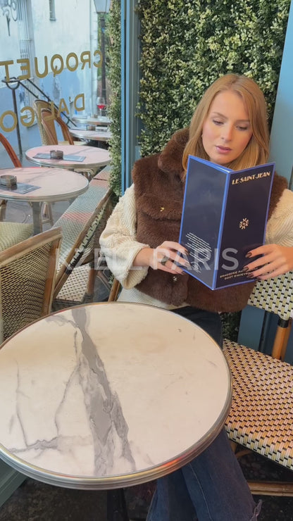 GILET SANS MANCHES  FAUSSE FOURRURE MOUTON